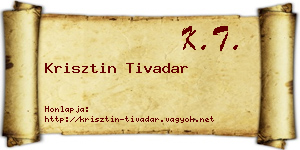 Krisztin Tivadar névjegykártya